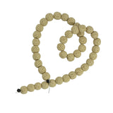 Maxbell 10 mm Volcanic Lava Rock Gemstone Loose Beads Strand 15'' Ivory