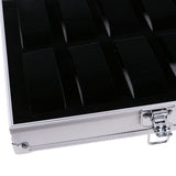 Maxbell Watch Box Watch Case Aluminum Glass Top Jewelry Case Organizer 10 Slots