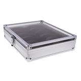 Maxbell Watch Box Watch Case Aluminum Glass Top Jewelry Case Organizer 10 Slots