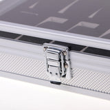 Maxbell Watch Box Watch Case Aluminum Glass Top Jewelry Case Organizer 12 Slots