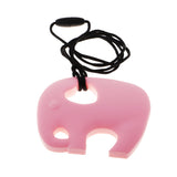 Maxbell Baby Elephant Silicone Nursing Toy Teether Teething Necklace Pendant Pink