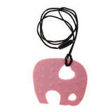 Maxbell Baby Elephant Silicone Nursing Toy Teether Teething Necklace Pendant Pink