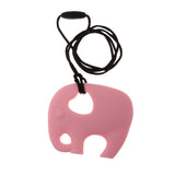 Maxbell Baby Elephant Silicone Nursing Toy Teether Teething Necklace Pendant Pink