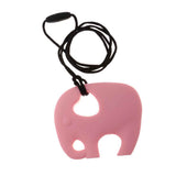 Maxbell Baby Elephant Silicone Nursing Toy Teether Teething Necklace Pendant Pink