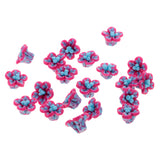 Maxbell 20 Pieces Polymer Clay Rose Flower DIY Jewelry Findings Spacer Beads 3