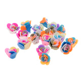 Maxbell 20 Pieces Polymer Clay Rose Flower DIY Jewelry Findings Spacer Beads 1