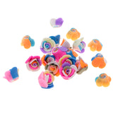 Maxbell 20 Pieces Polymer Clay Rose Flower DIY Jewelry Findings Spacer Beads 1