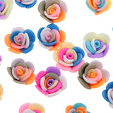 Maxbell 20 Pieces Polymer Clay Rose Flower DIY Jewelry Findings Spacer Beads 1