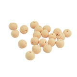 Maxbell 20pcs Handmade Clay Ceramic Stoneware Round Beads Jewelry Making Peach