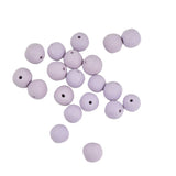 Maxbell 20pcs Handmade Clay Ceramic Stoneware Round Beads Jewelry Making Violet