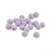 Maxbell 20pcs Handmade Clay Ceramic Stoneware Round Beads Jewelry Making Violet