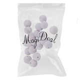 Maxbell 20pcs Handmade Clay Ceramic Stoneware Round Beads Jewelry Making Violet