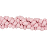 Maxbell 20pcs Handmade Clay Ceramic Stoneware Round Beads Jewelry Making Pink