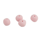 Maxbell 20pcs Handmade Clay Ceramic Stoneware Round Beads Jewelry Making Pink