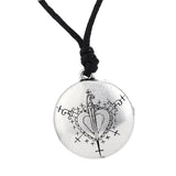 Maxbell Legendary Odin Viking Norse Amulet Round Pendant Necklace Jewelry Silver