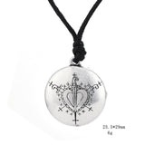 Maxbell Legendary Odin Viking Norse Amulet Round Pendant Necklace Jewelry Silver