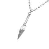 Maxbell Stainless Steel Cool Pyramidal Pendant Beads Chain Novelty Necklace Silver
