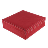 Maxbell Two-Layer Velvet Jewelry Box Case Holder Storage Organizer with Lock Red