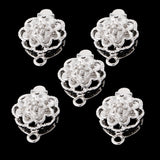 Maxbell 5 Pieces Clear Jewelry Clasps Button Connector for DIY Bracelet Necklace