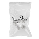 Maxbell 5 Pieces Clear Jewelry Clasps Button Connector for DIY Bracelet Necklace