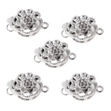 Maxbell 5 Pieces Clear Jewelry Clasps Button Connector for DIY Bracelet Necklace