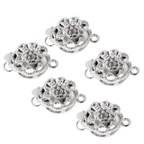 Maxbell 5 Pieces Clear Jewelry Clasps Button Connector for DIY Bracelet Necklace