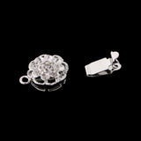 Maxbell 5 Pieces Clear Jewelry Clasps Button Connector for DIY Bracelet Necklace