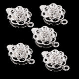 Maxbell 5 Pieces Clear Jewelry Clasps Button Connector for DIY Bracelet Necklace