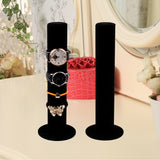 Maxbell Velvet Bar Vertical Tower Jewelry Bracelet Watch Stand Bangle Display Black