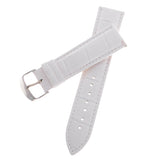 Maxbell High Quality Leather Strap Bracelet Band Replacement for Watches 22mm white