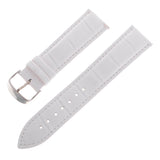 Maxbell High Quality Leather Strap Bracelet Band Replacement for Watches 22mm white