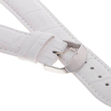 Maxbell High Quality Leather Strap Bracelet Band Replacement for Watches 22mm white