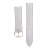 Maxbell High Quality Leather Strap Bracelet Band Replacement for Watches 22mm white