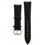 Maxbell High Quality Leather Strap Bracelet Band Replacement for Watches 22mm black