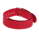 Maxbell Woven Nylon Watch Strap Wristwatch Band Stainless Steel Buckle Red 20mm