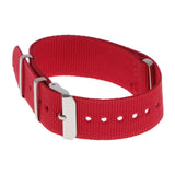 Maxbell Woven Nylon Watch Strap Wristwatch Band Stainless Steel Buckle Red 20mm
