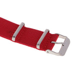 Maxbell Woven Nylon Watch Strap Wristwatch Band Stainless Steel Buckle Red 20mm