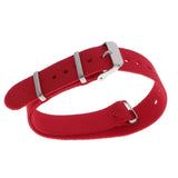 Maxbell Woven Nylon Watch Strap Wristwatch Band Stainless Steel Buckle Red 20mm