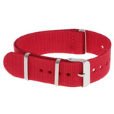 Maxbell Woven Nylon Watch Strap Wristwatch Band Stainless Steel Buckle Red 20mm