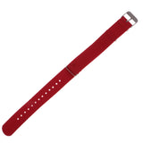 Maxbell Woven Nylon Watch Strap Wristwatch Band Stainless Steel Buckle Red 20mm