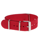 Maxbell Woven Nylon Watch Strap Wristwatch Band Stainless Steel Buckle Red 20mm