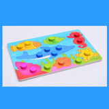 Maxbell Wooden Board Jigsaw Cartoon Educational Toy for Kid Match Color Sea Theme