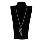 Maxbell Fashion Jewelry Gothic Fish Bone Pendant Stainless Steel Necklace  silver