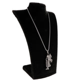 Maxbell Fashion Jewelry Gothic Fish Bone Pendant Stainless Steel Necklace  silver