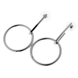 Maxbell Round Loops Drop Dangle Earrings Geometric Fashion Ear Studs Jewelry Silver