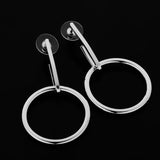 Maxbell Round Loops Drop Dangle Earrings Geometric Fashion Ear Studs Jewelry Silver