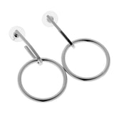 Maxbell Round Loops Drop Dangle Earrings Geometric Fashion Ear Studs Jewelry Silver