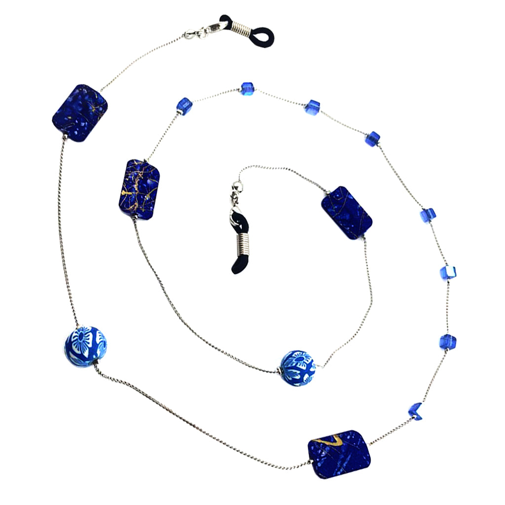 Maxbell Eyeglass Exquisite Delicate Sunglasses Spectacles Chain Holder Dark Blue