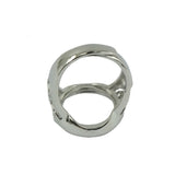 Maxbell Silver Brass Round Bezel Adjustable Flower Ring Blank Bases Setting DIY 14mm