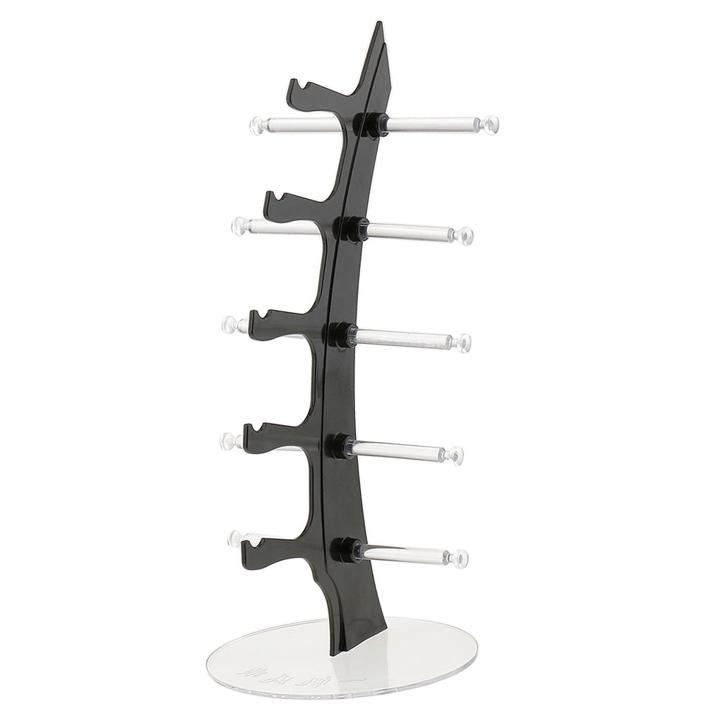 Maxbell 5 Pairs Sunglasses Holder Rack Glasses Show Display Stand Organizer Black